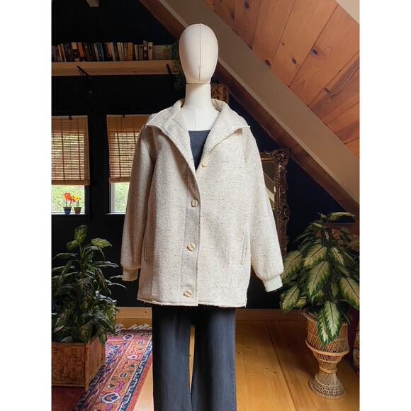 Vintage Wool Jacket Boucle Texture Cream - Picture 5 of 5